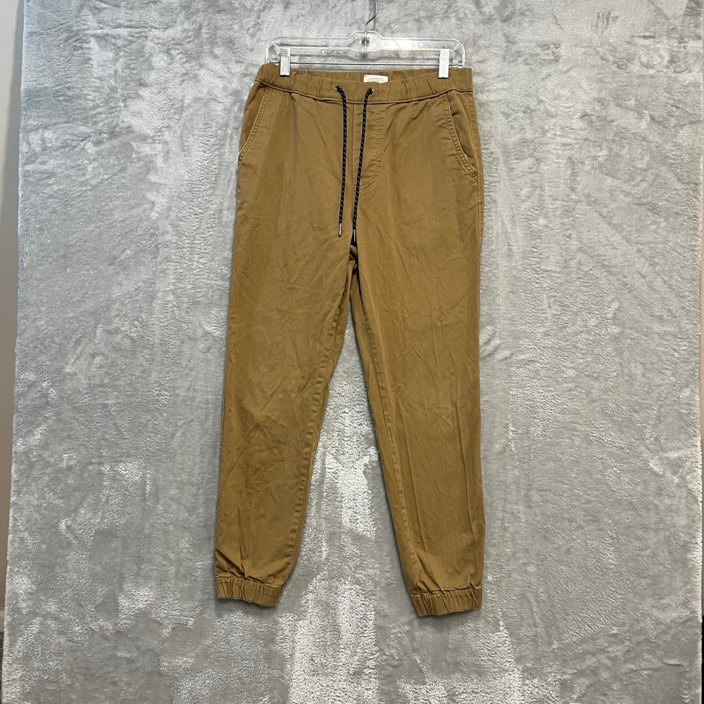 Urban Pipeline Jogger Pants Mens S Brown Tan‎ Elastic Waist Drawstring Stretch